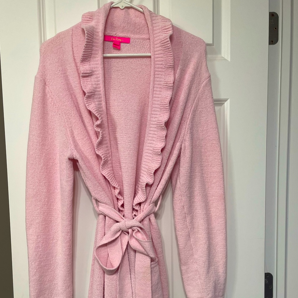 Lilly Pulitzer Pink Ruffle Robe.